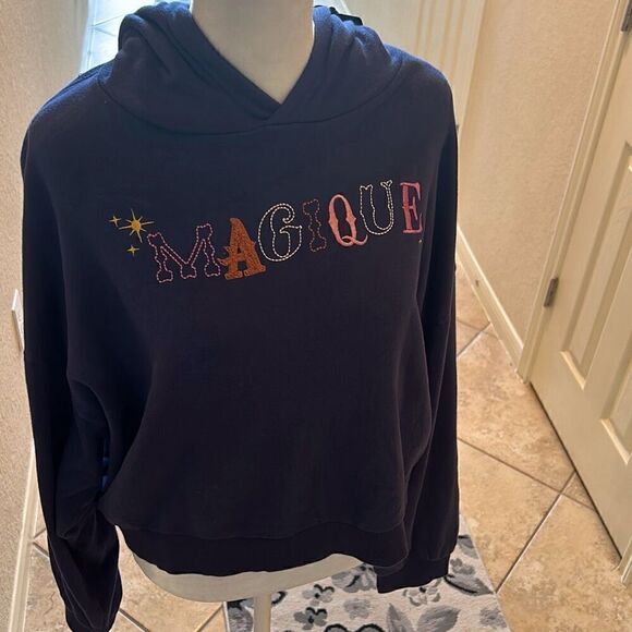 Chaser Brand Women's S Magique Embroidered Hoodie Sweatshirt Saphire Blue New - Picture 8 of 8